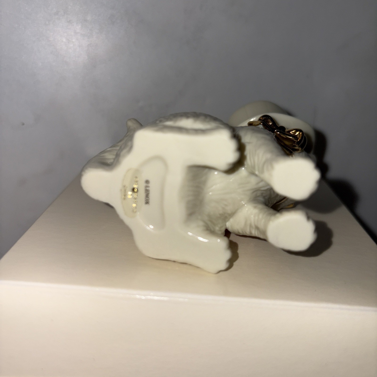 Vintage Lenox 24K Freedom Kitty Independence Day Cat With Flag Figurine