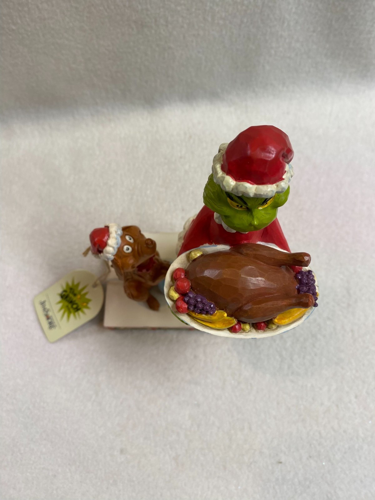 Enesco Jim Shore Figurine – Grinch w/ Christmas Dinner and Max – In Original Box