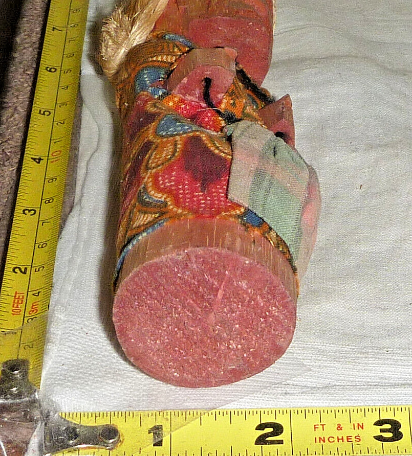 Vtg Hand Made Wood Asian Woman Figurine/DOLL – Free Standing ~6” High