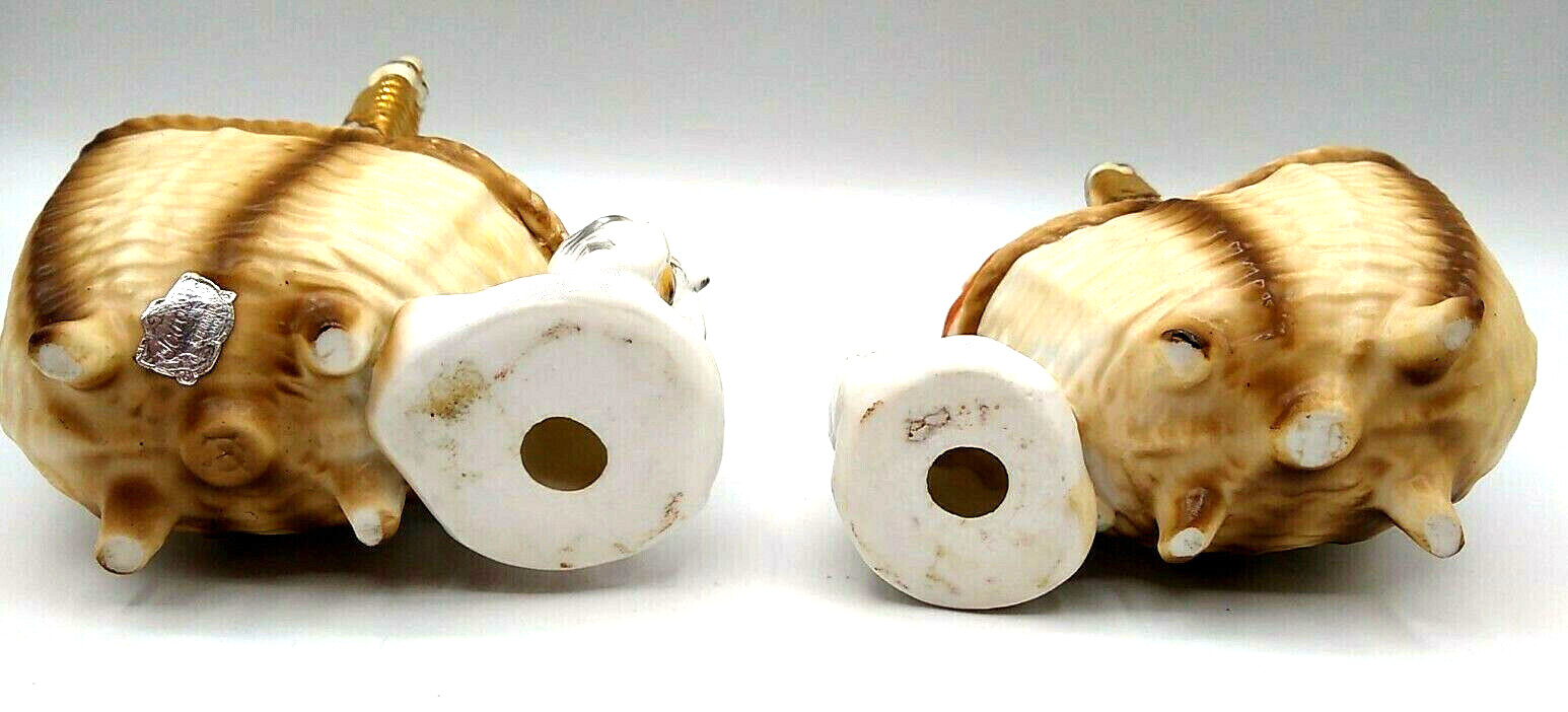 Pair of Vintage Figural Planters Trinket Dishes Vases Boy Girl Dog Cat Ucagco