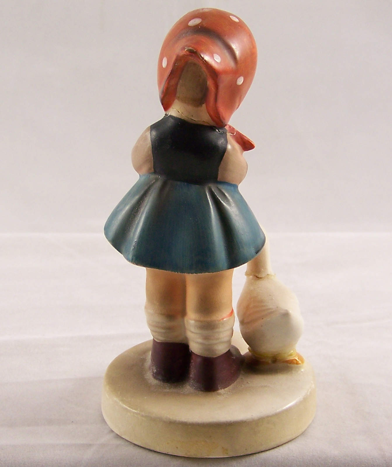 Vintage Child Figurines Set Signed Japan Boy & Girl Geese Ducks Cute (Repaired)