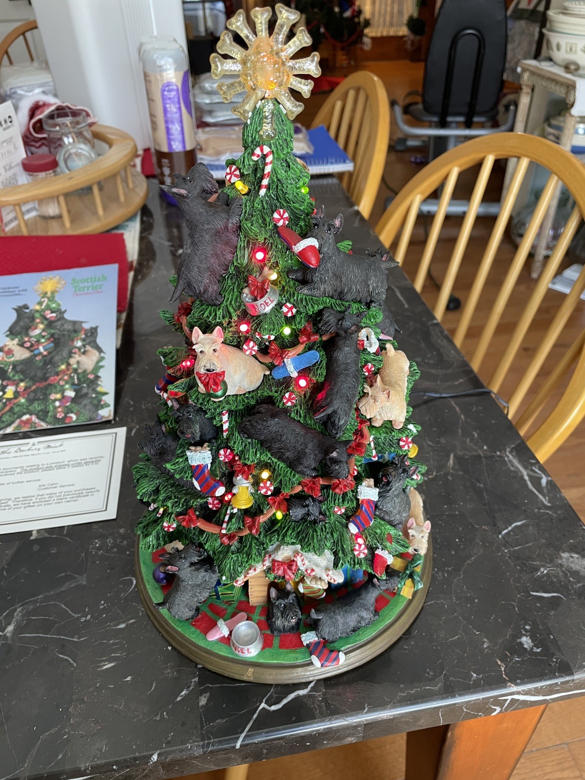 Danbury Mint — Scottish Terrier Lighted Christmas Tree Mint Condition