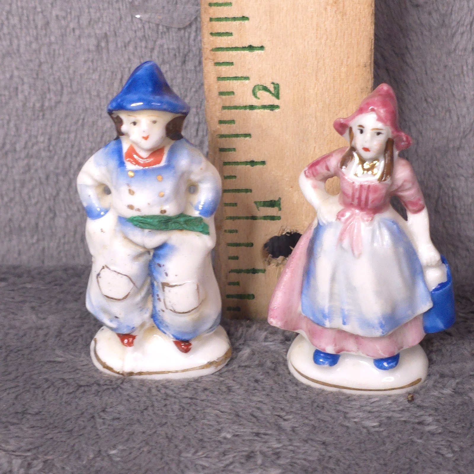 Vintage Made in Occupied Japan Dutch Boy Girl Porcelain Figurines Pair