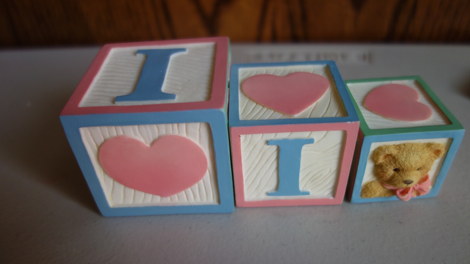 Vintage Enesco Cherished Teddies Love Letters Blocks # 240281 Moveable No Box