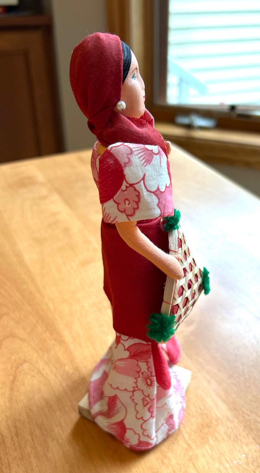 Filipino Folk Art Doll 10″ Traditional Dress Philippines Handmade Ships FREE
