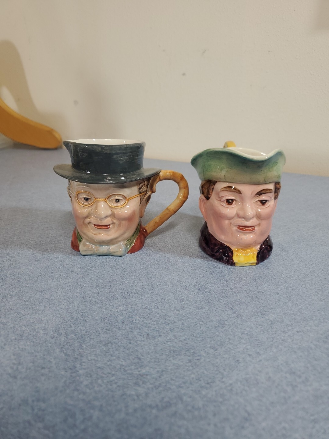 2Vtg Beswick Toby Creamers 3.5” tall approx. size Pickwick #1119 & Mr Varden1204