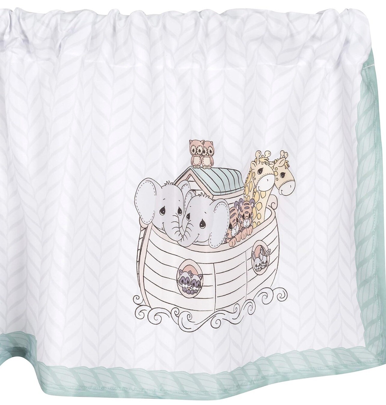 Precious Moments Noah’s Ark Window Valance for Toddler Baby Boy 60”x15” Unisex