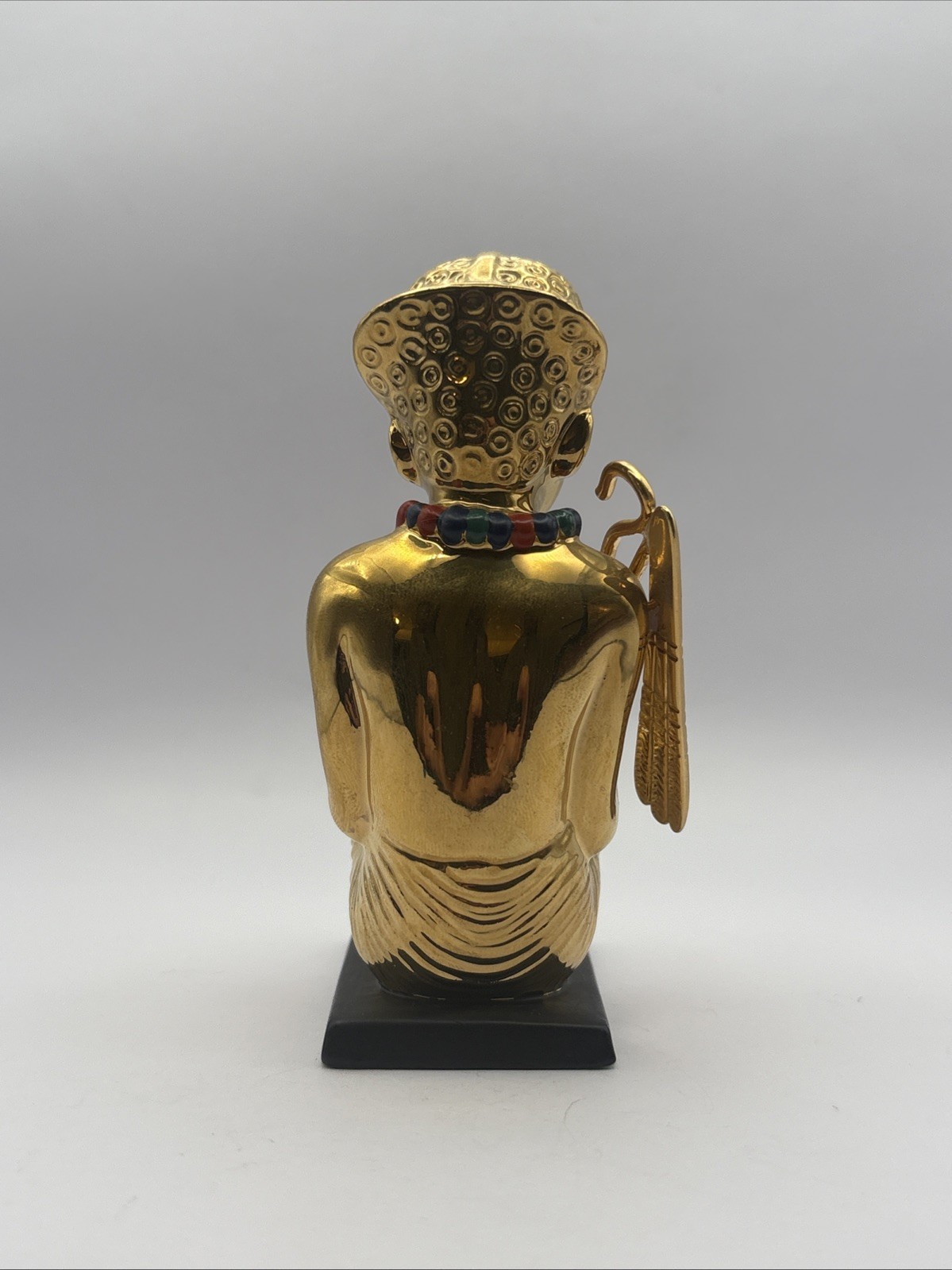 The Franklin Mint King Tut Squatting Treasures of Tutankhamun Porcelain Figurine