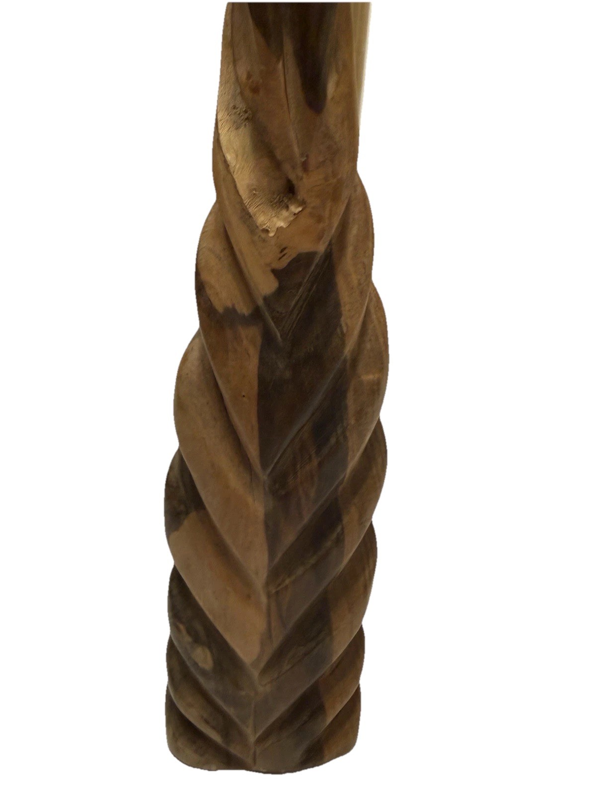 Hand Carved Wooden Abstract Female Sculpture Modernist Art MCM Primitive 19” in