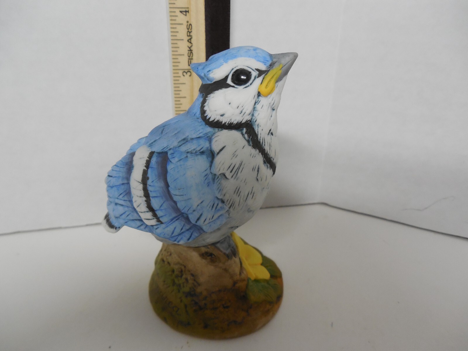 Vintage Andrea by Sadek Baby Blue Jay Bird Porcelain Figurine #6350 3.75 in tall