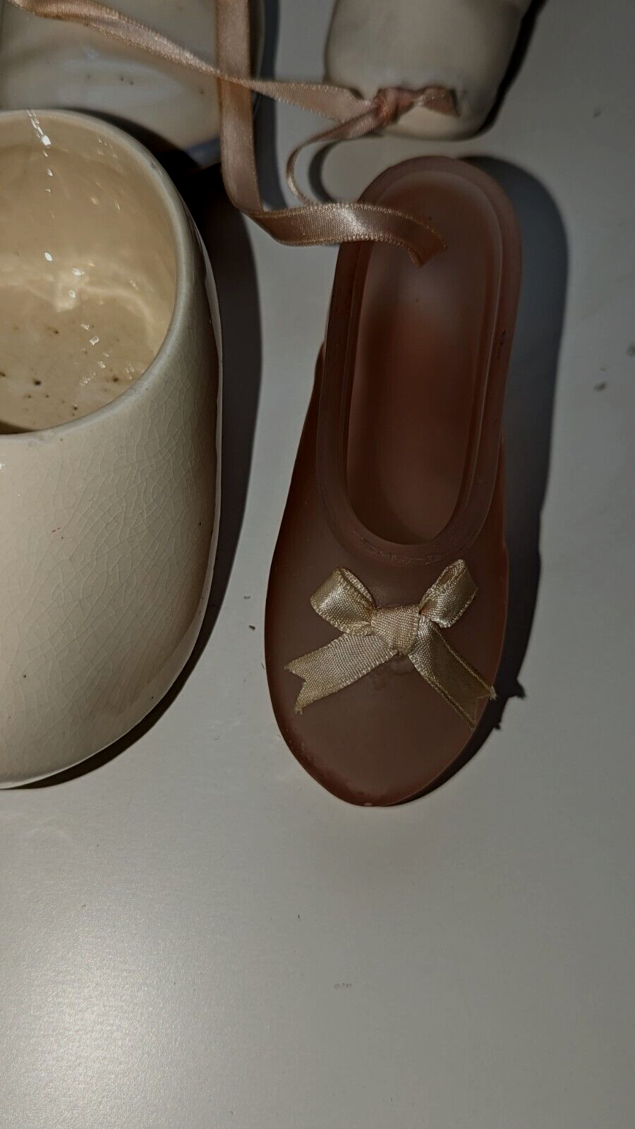 Collection of 14 MINIATURE PORCELAIN, CERAMIC, GLASS, SHOES/BOOTS
