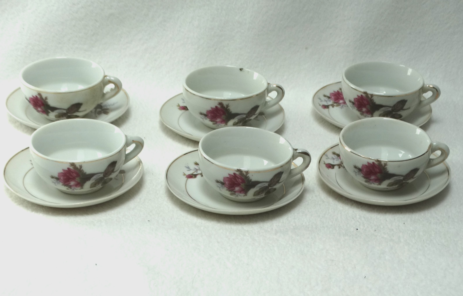 Vintage 1950’s Sonsco Children’s Toy Tea Set X-1000 Moss Rose Complete w/ box