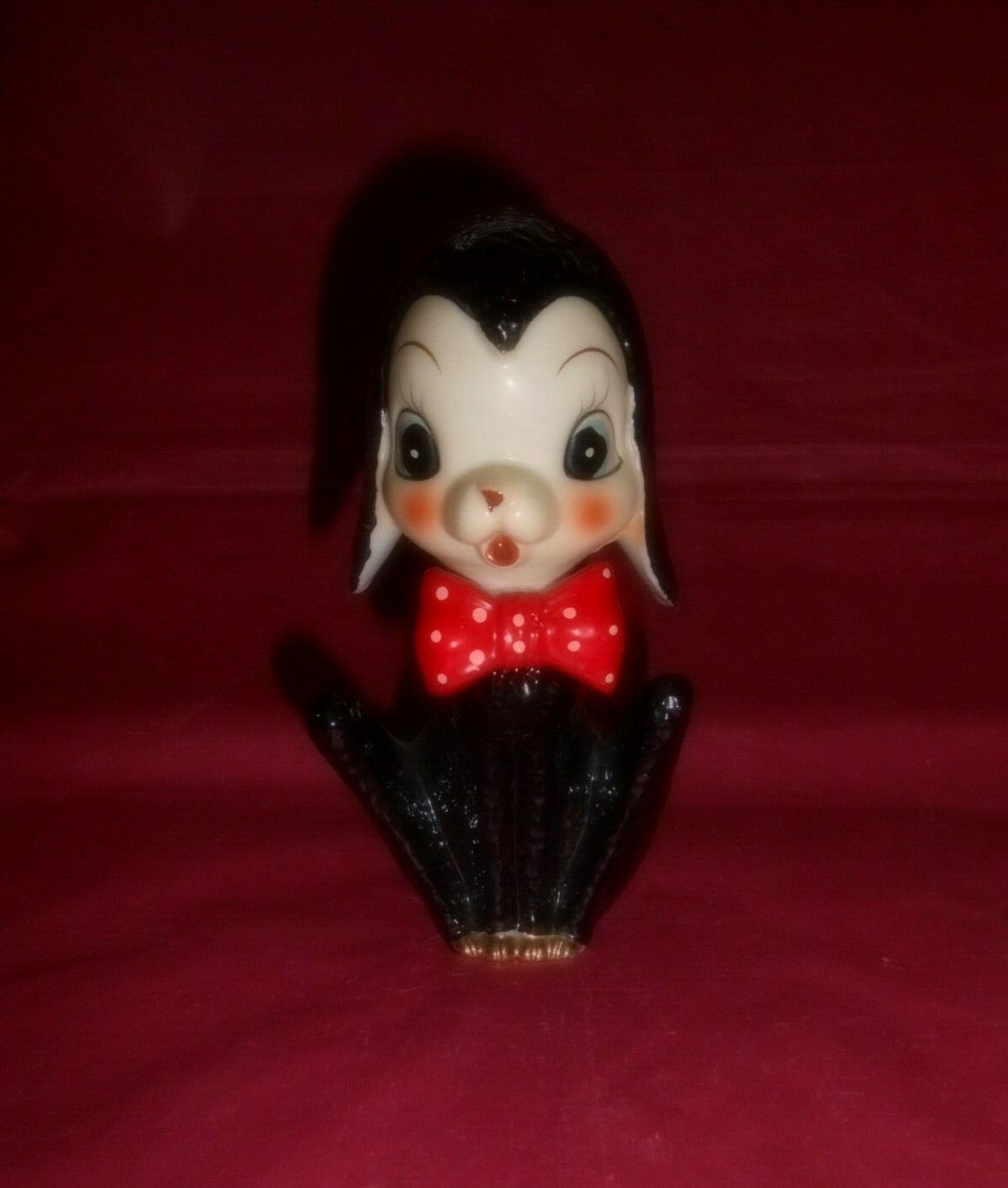 HTF Vintage Arnart Red Bow 6″ Lamb Sheep Figurine #7466