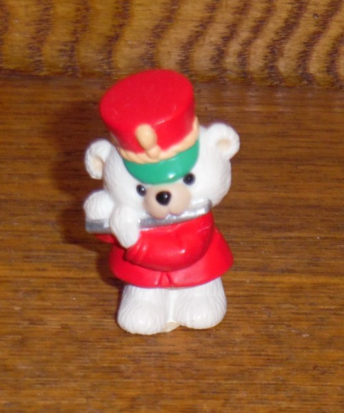 Hallmark 1993 Merry Miniatures Christmas Music Maker Bear – 1 3/8″