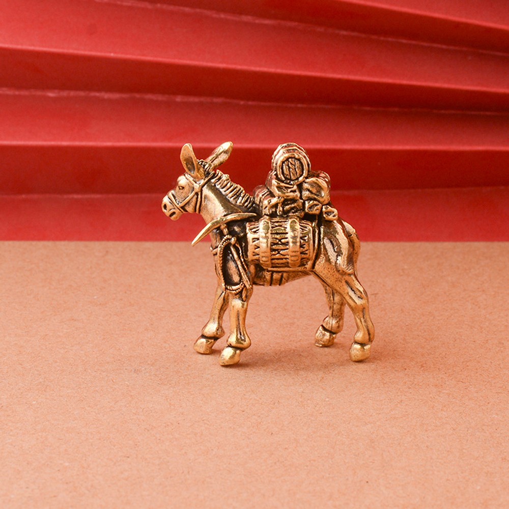 Brass Donkey Statue Home Office Decoration Animal Statue Ornament Decoration