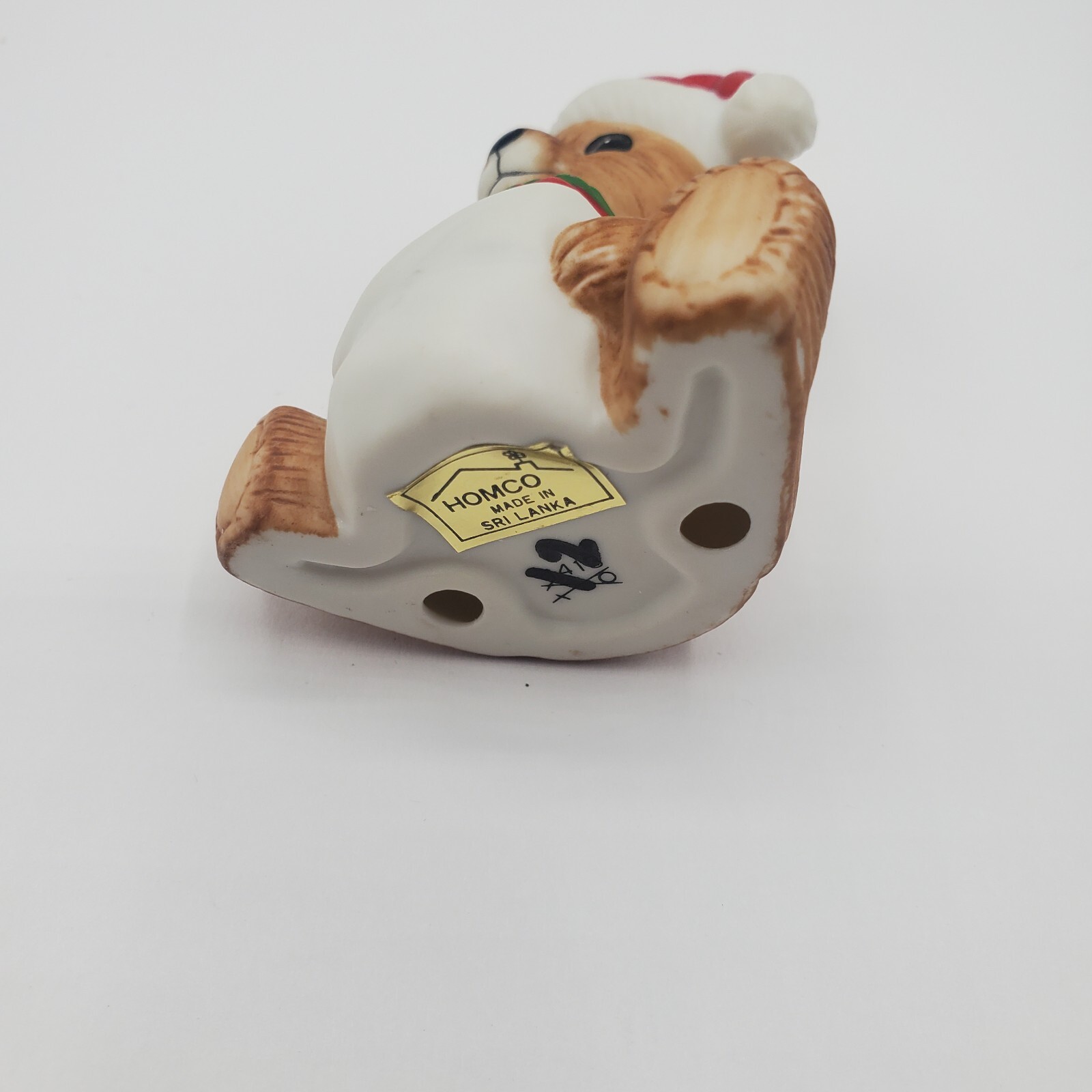 Homco Teddy Bear of the Month DECEMBER 1413 Miniature Figurine Christmas Santa