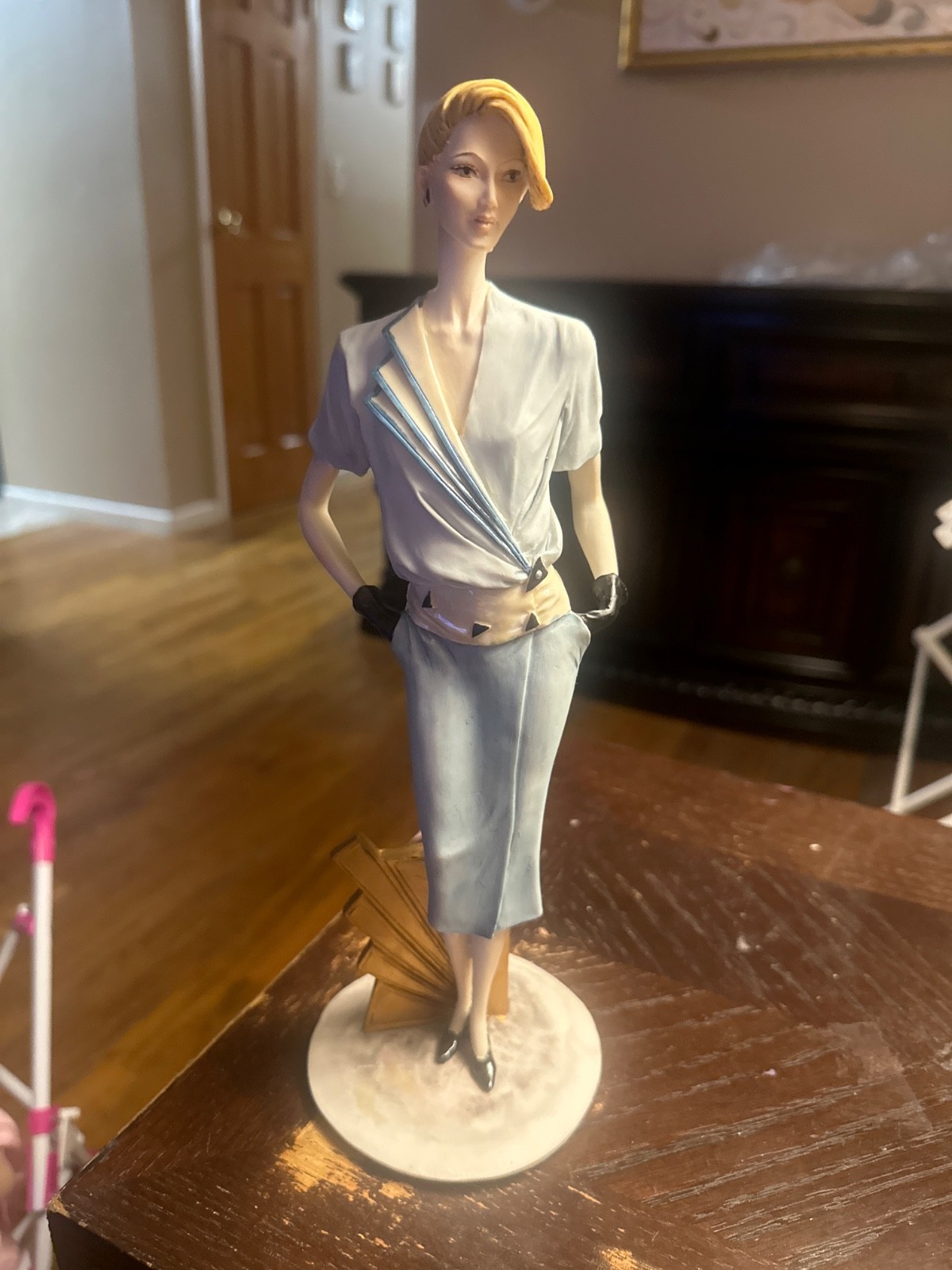 Vintage Art Deco Revival Elegant Fashion Lady Figurine