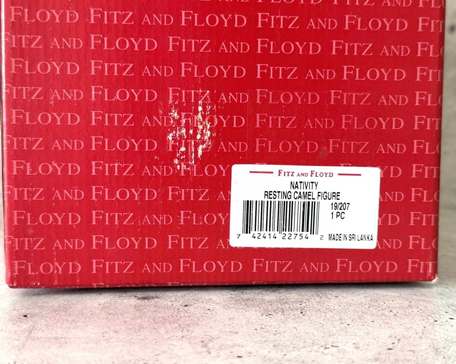 Fitz & Floyd Nativity Camel Arabian Resting Figure 9.5″ 19/207 In Box MINT