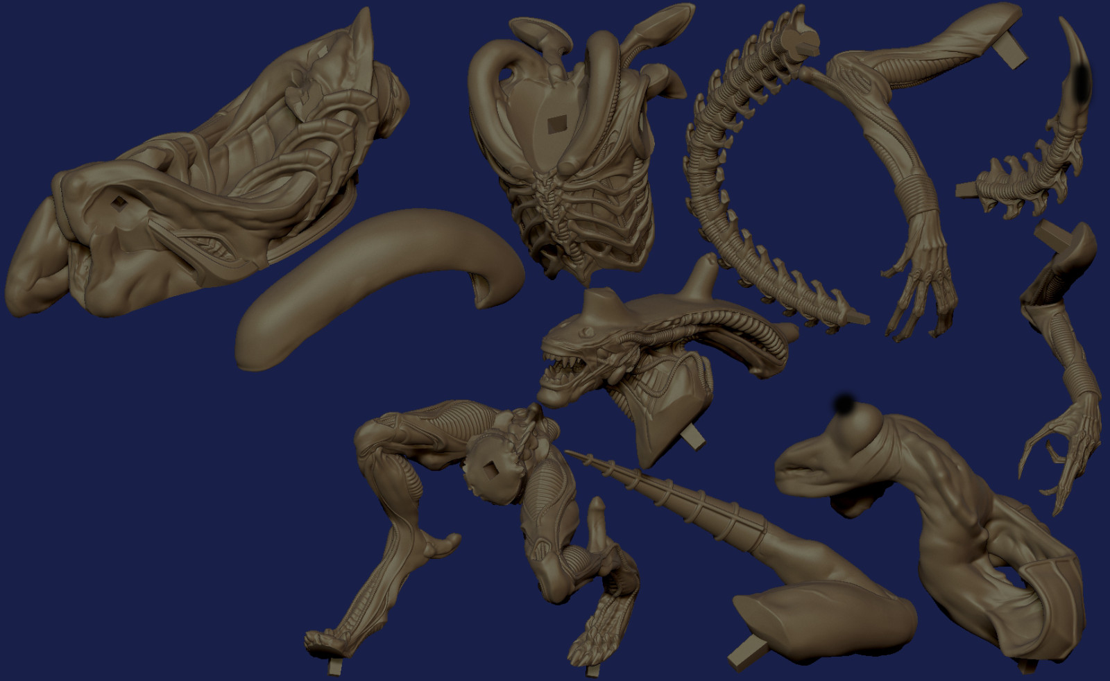 Alien Xenomorph Eros Unpainted Unassembled Figure Kit 22.5-4.5 cm available