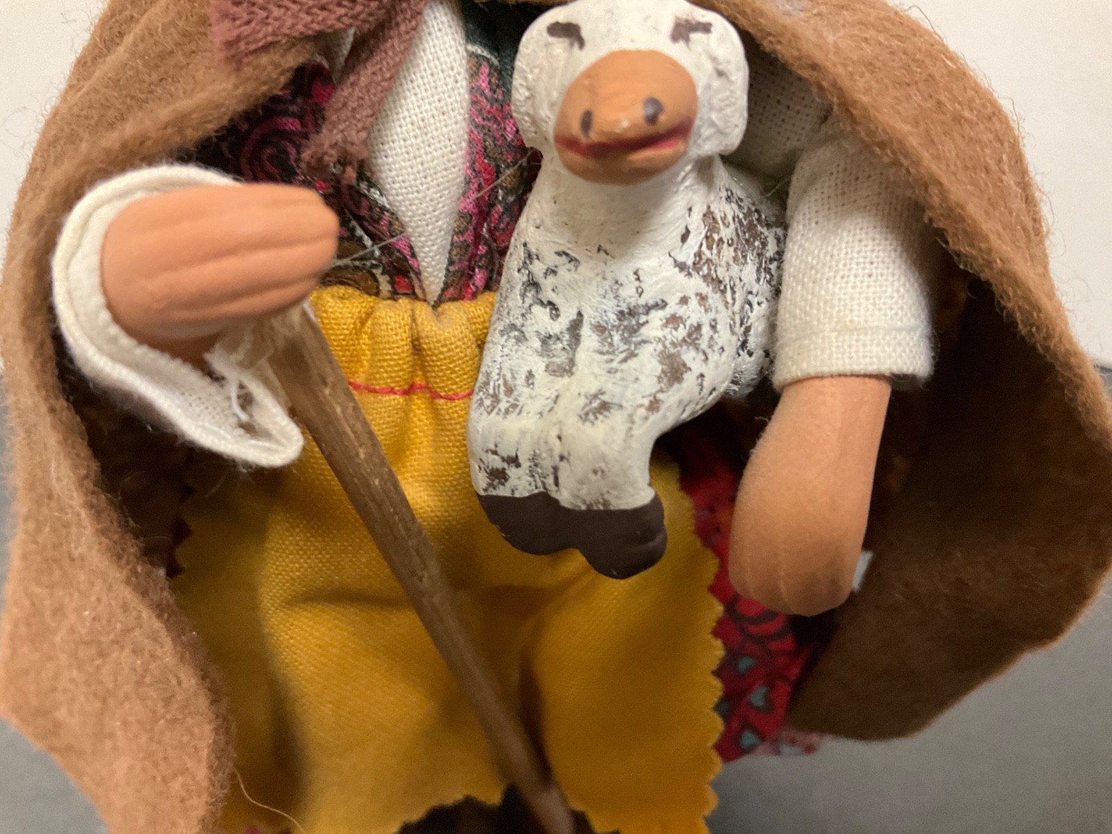 Vintage Santons de Provence Clay Figurine Made in Florence, France 6″ w/sheep