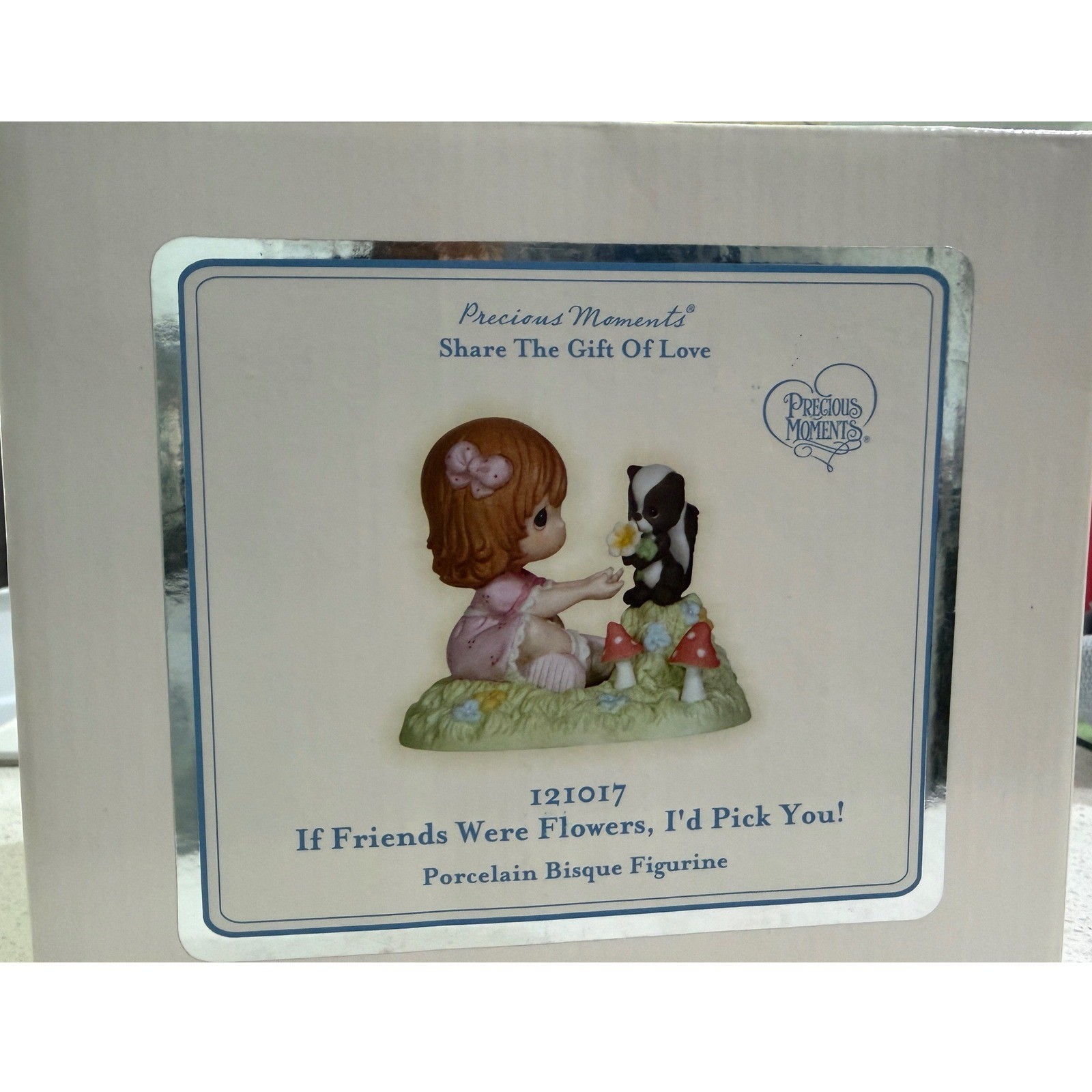 Precious Moments 121017 If Friends Were Flowers I’d Pick You Girl Skunk Figurine