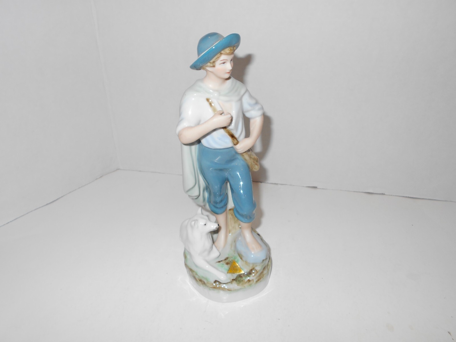Royal Dux Figurine Huntress Boy Man with Dog