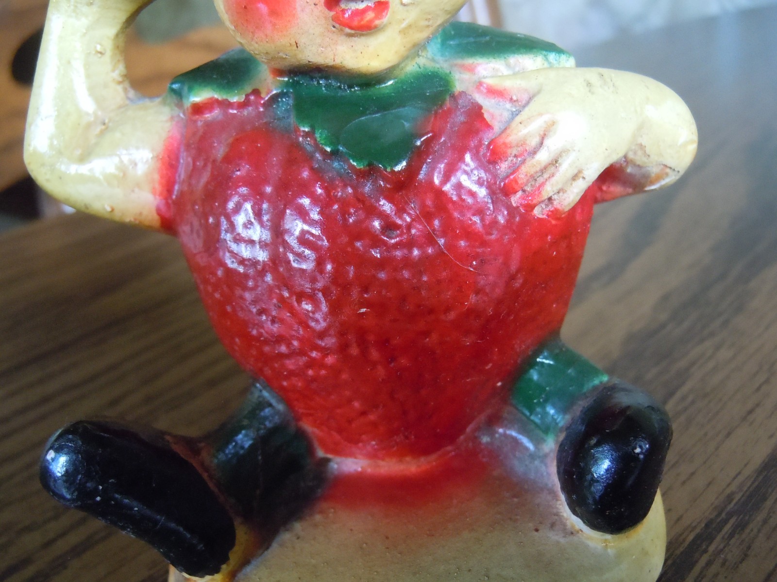 Vintage 1942 PEEDEE Carlton Ware Fruit Kids STELLA STRAWBERRY Chalkware 4 1/2″ T
