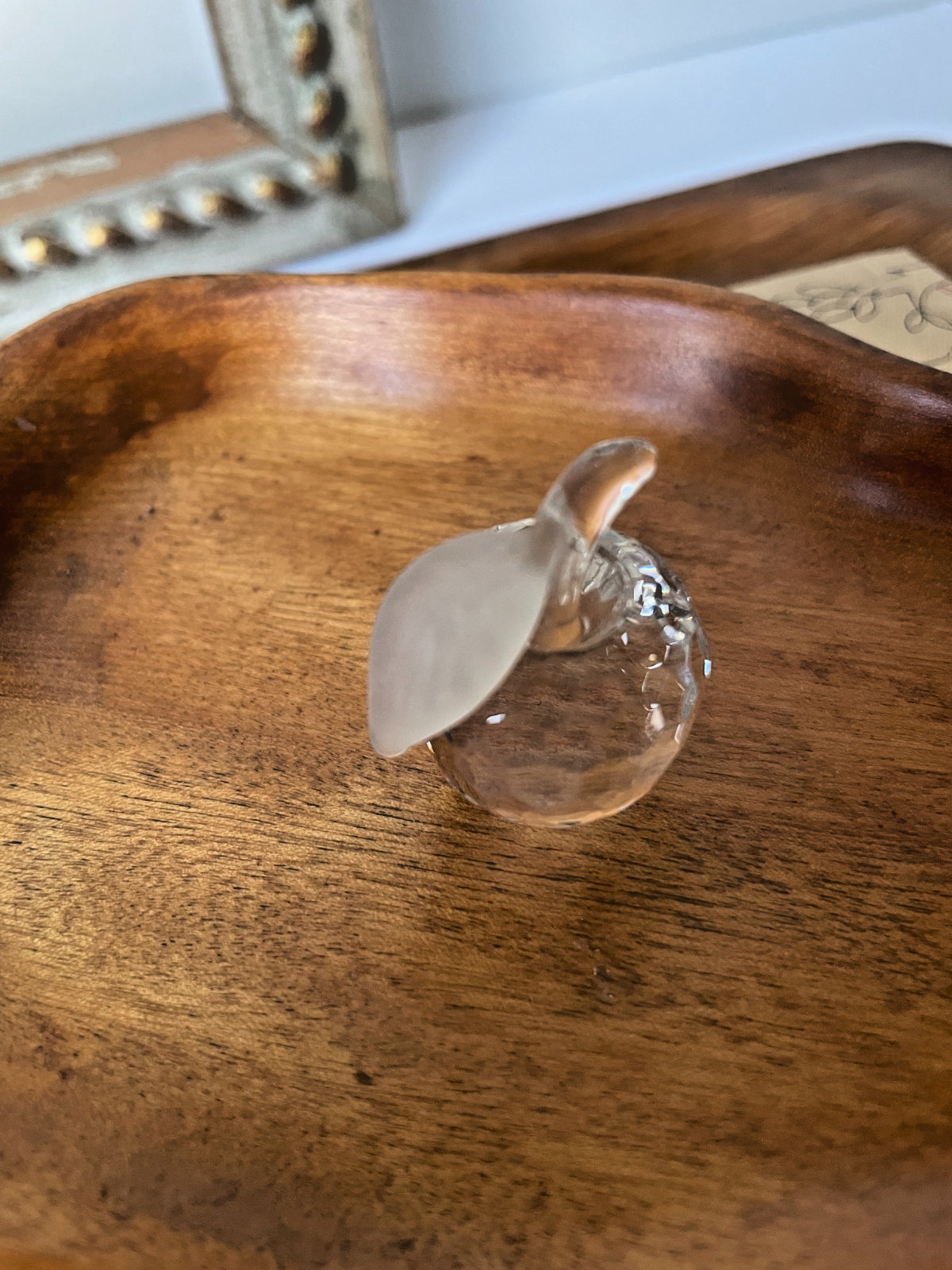 Vintage Swarovski Crystal Large Apple Figurine Sparkling Fruit 160796 Loose