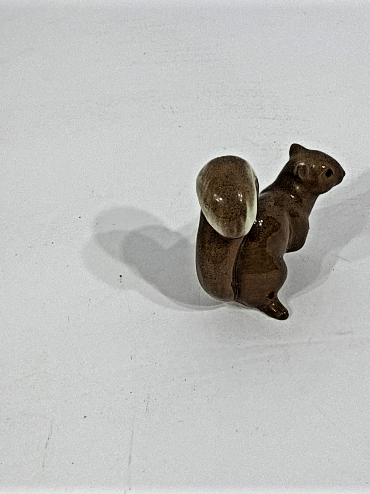 Small Brown Ceramic Squirrel Figurine