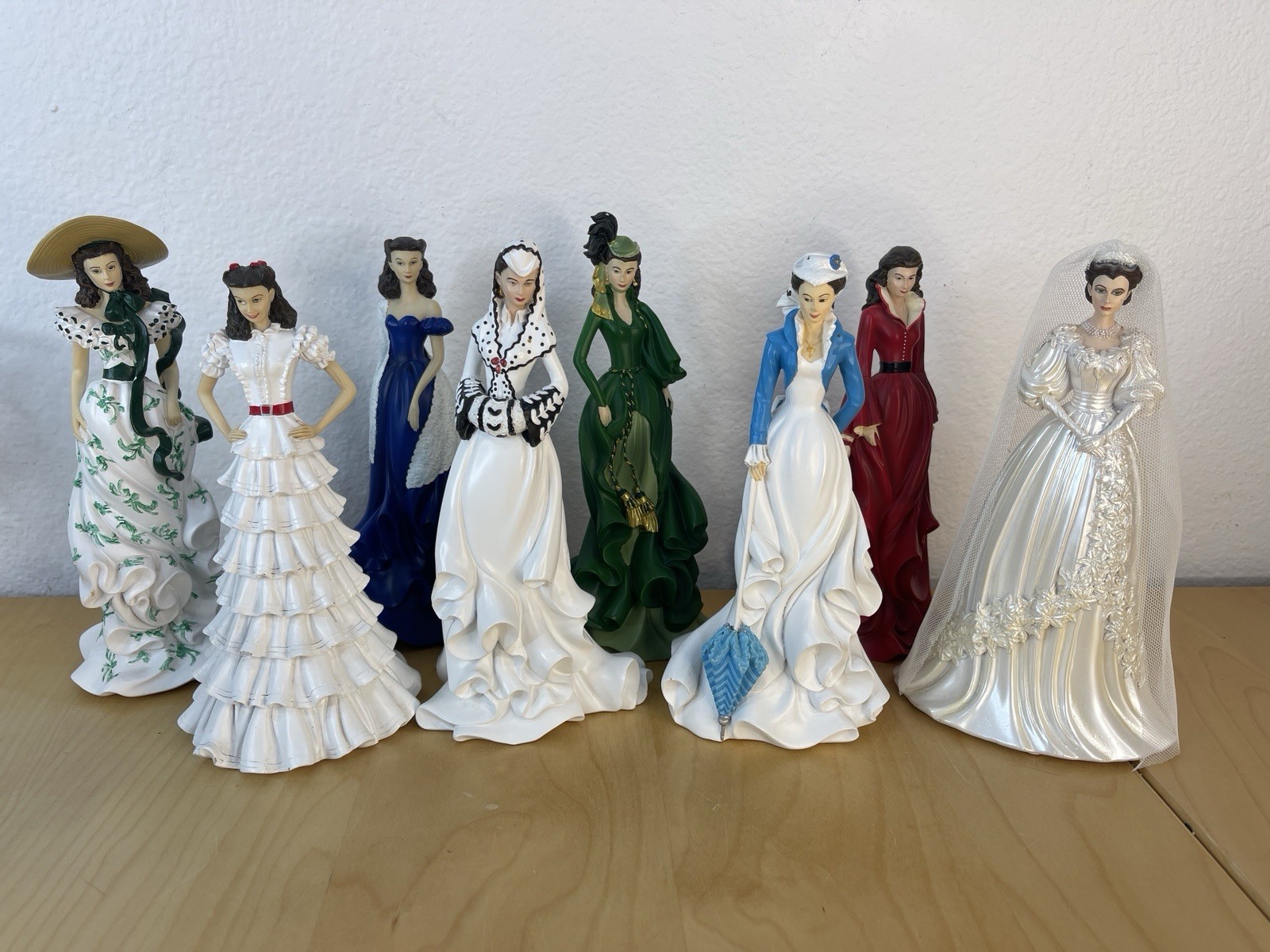 8 Pc Lot Hamilton Collection Gone With the Wind Scarlett O’Hara w/ Wedding Belle