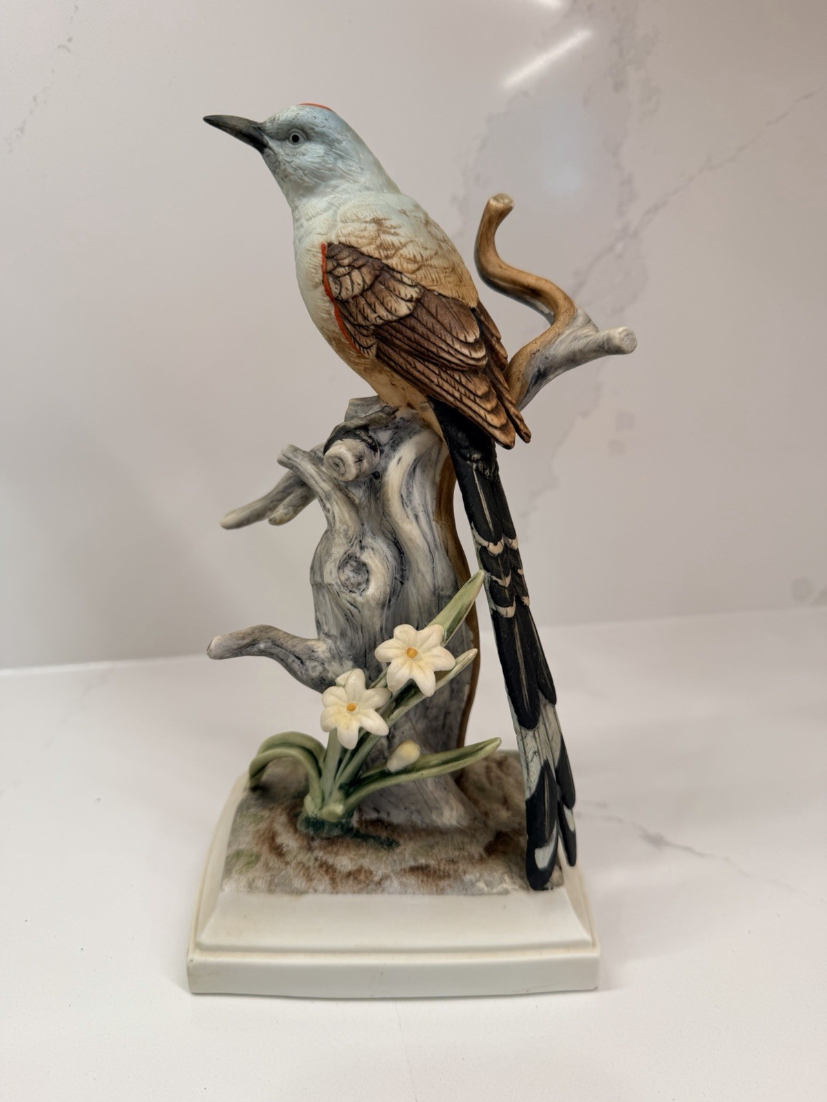 Andrea by Sadek Scissor-Tailed Flycatcher Porcelain Bird Figurine
