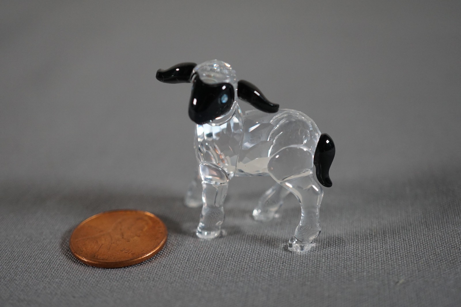 Swarovski Crystal Figurine Little Black Face Lamb Sheep – No Box