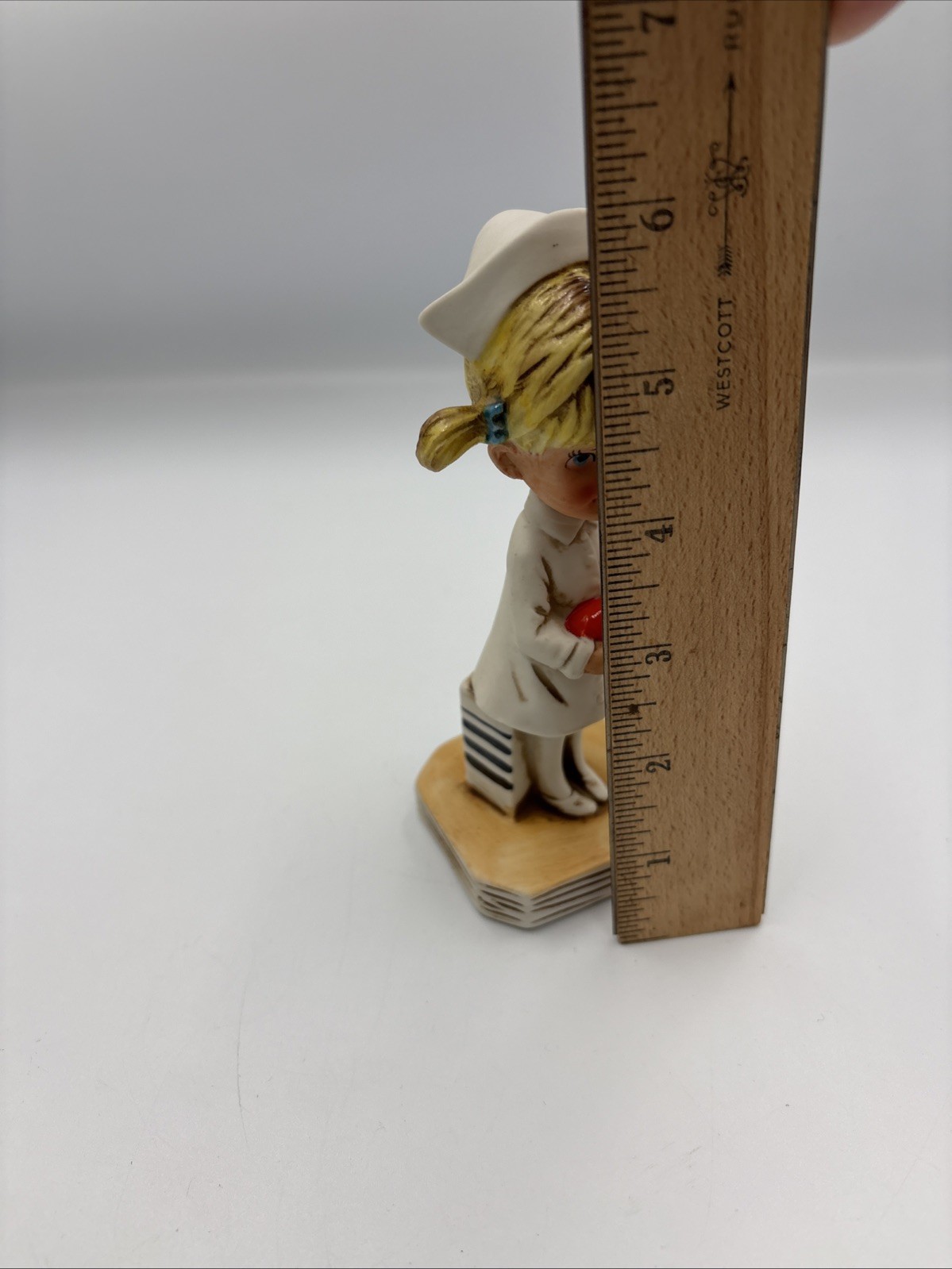 Gorham Moppets Nurse Porcelain Figurine VTG 5″ Helping Hand – Warm Heart 1976