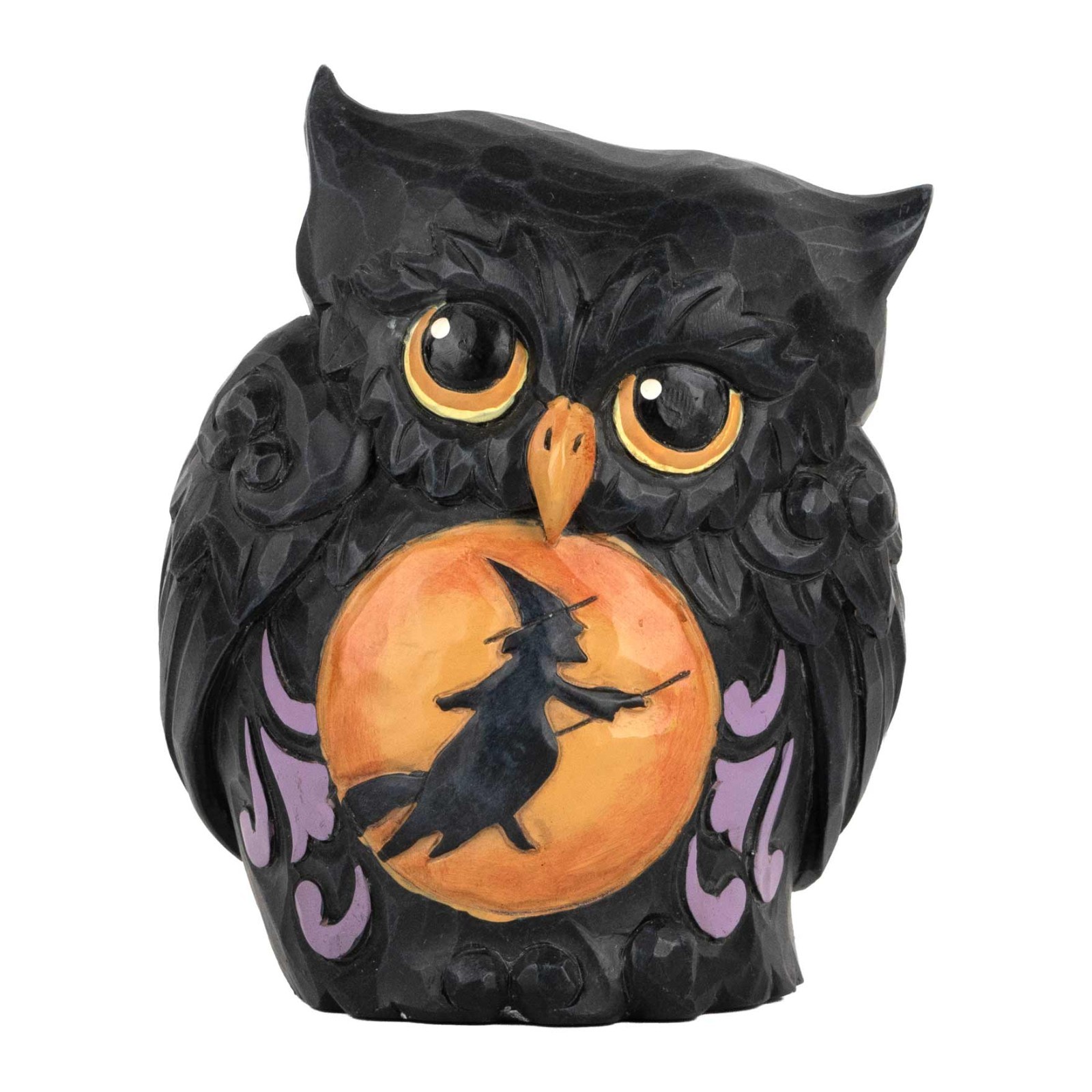 Jim Shore Halloween Witch Owl Mini Figurine 6010675 Heartwood Creek 3.75in New