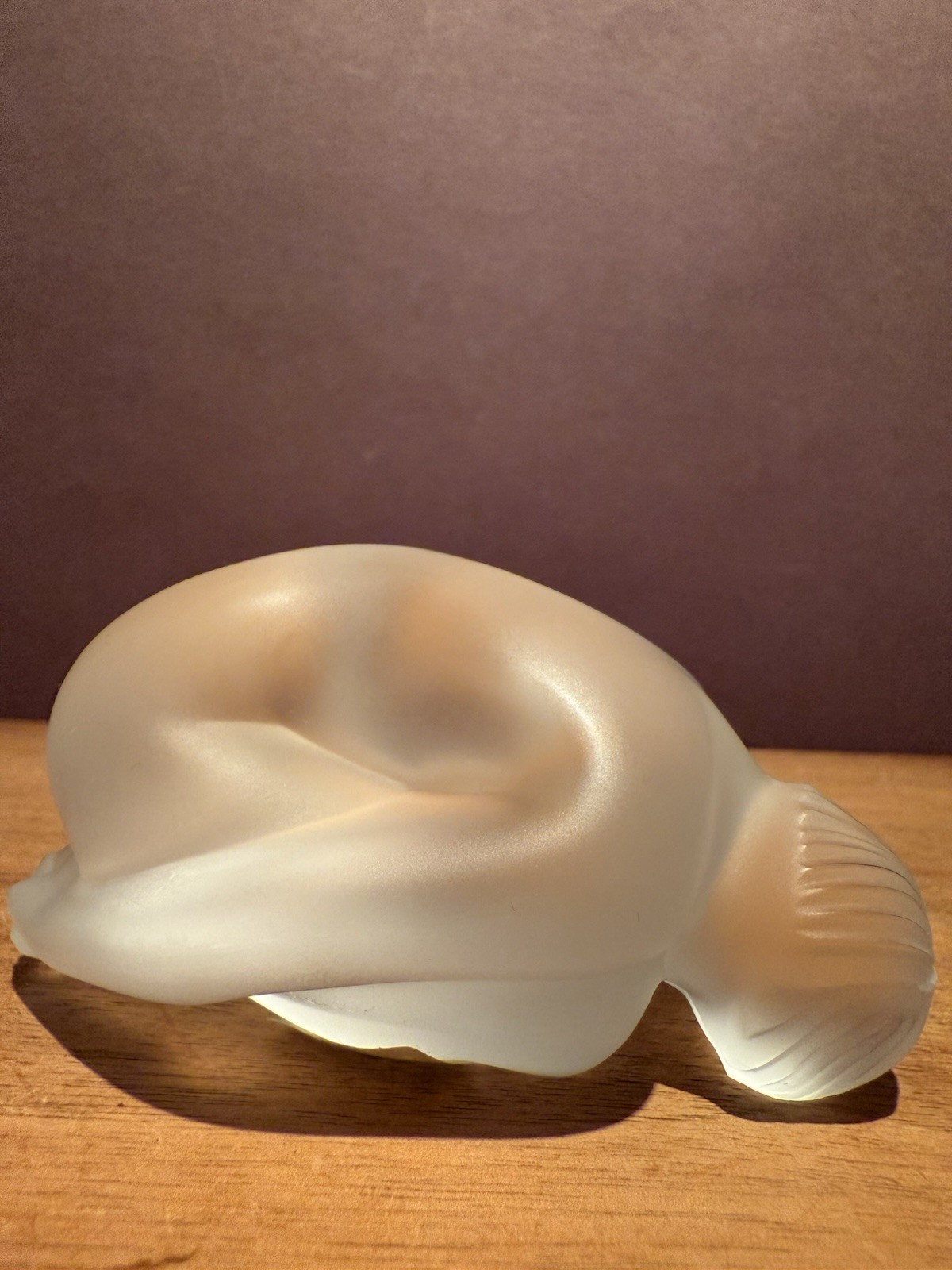 Lalique Resting Nude Folded Leaf Clear 11919 MINT Condition