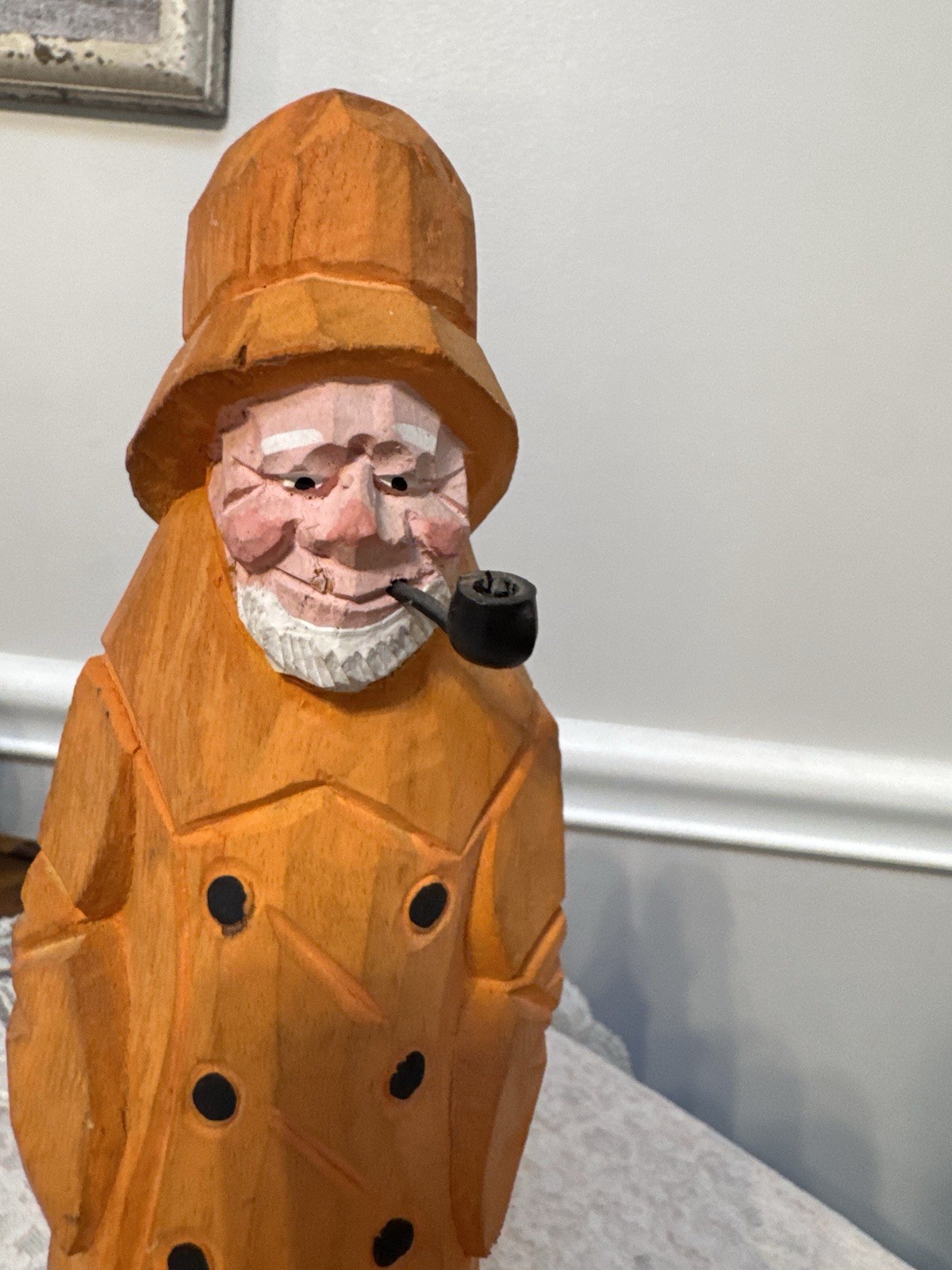 Set of 5 Hand Carved Hand Painted Wood Nautical Sailor Figurines 12″