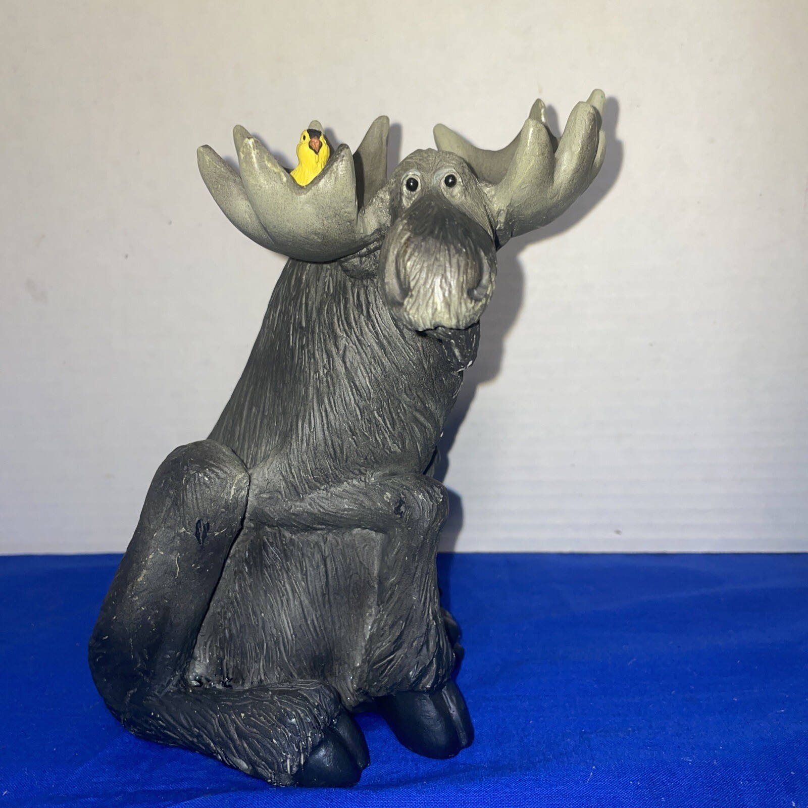 VTG Moose w/Yellow Bird USA – CUTE! Estate Find