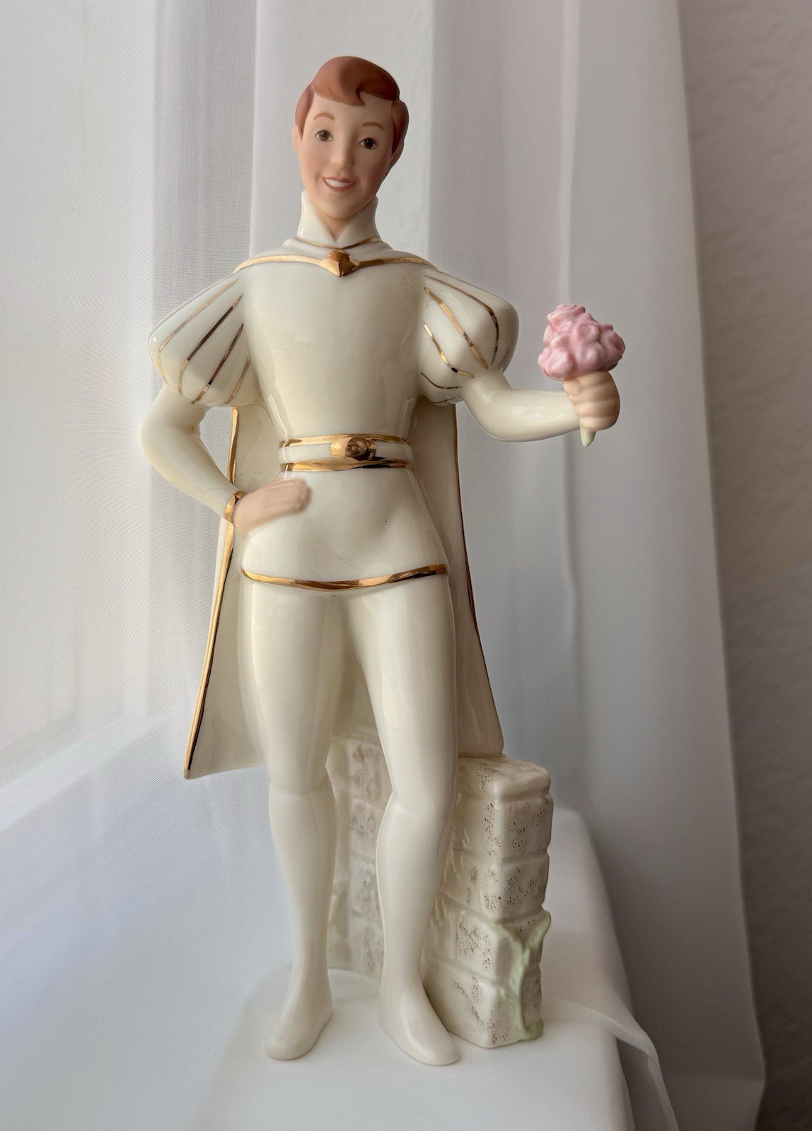 Vtg Lenox Disney Prince Phillip Figurine Sleeping Beauty Signed 24Kt Trim Mint