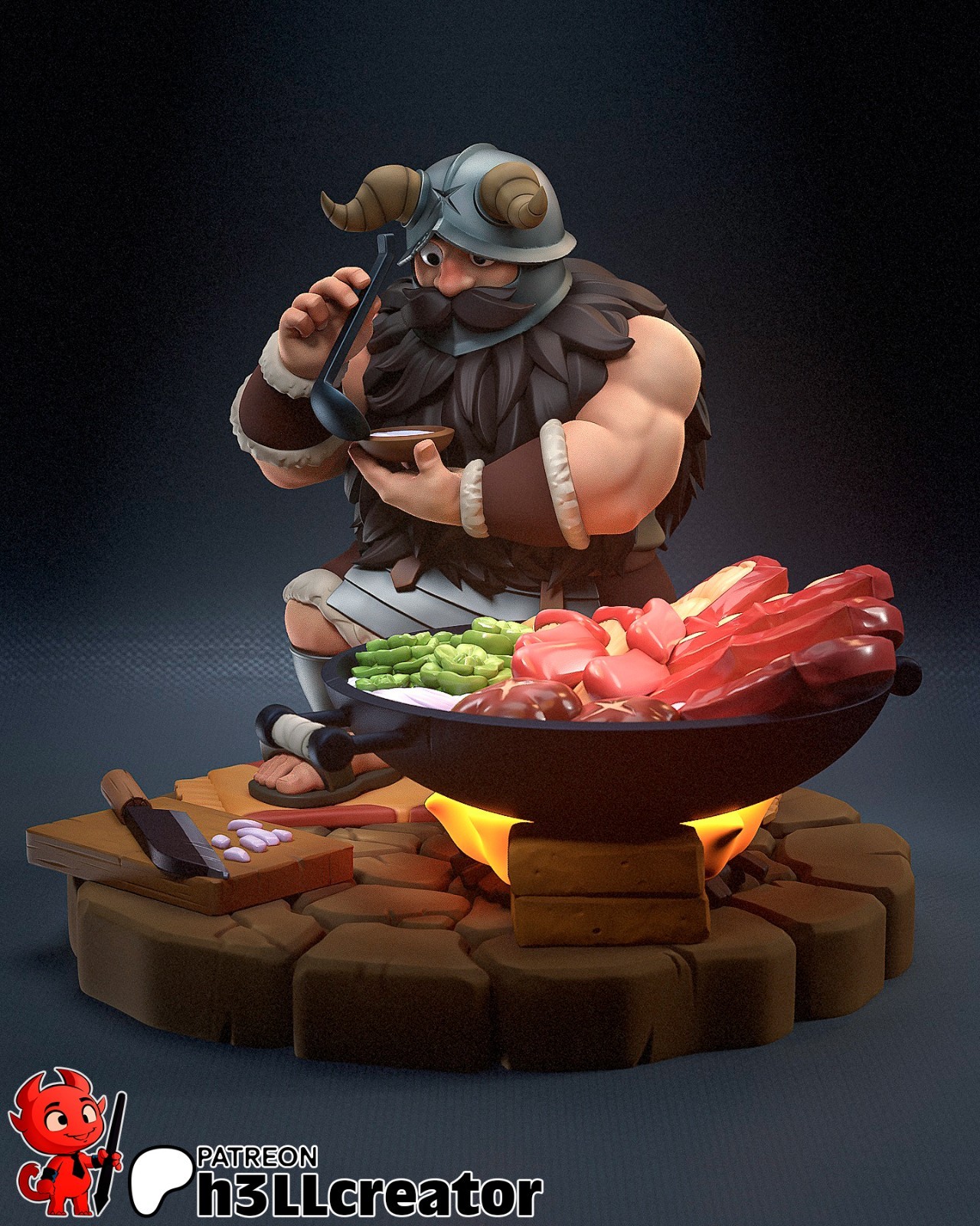 Senshi – Delicious in Dungeon 1/12 Scale Statue 3D Print Model Kit Unpainted