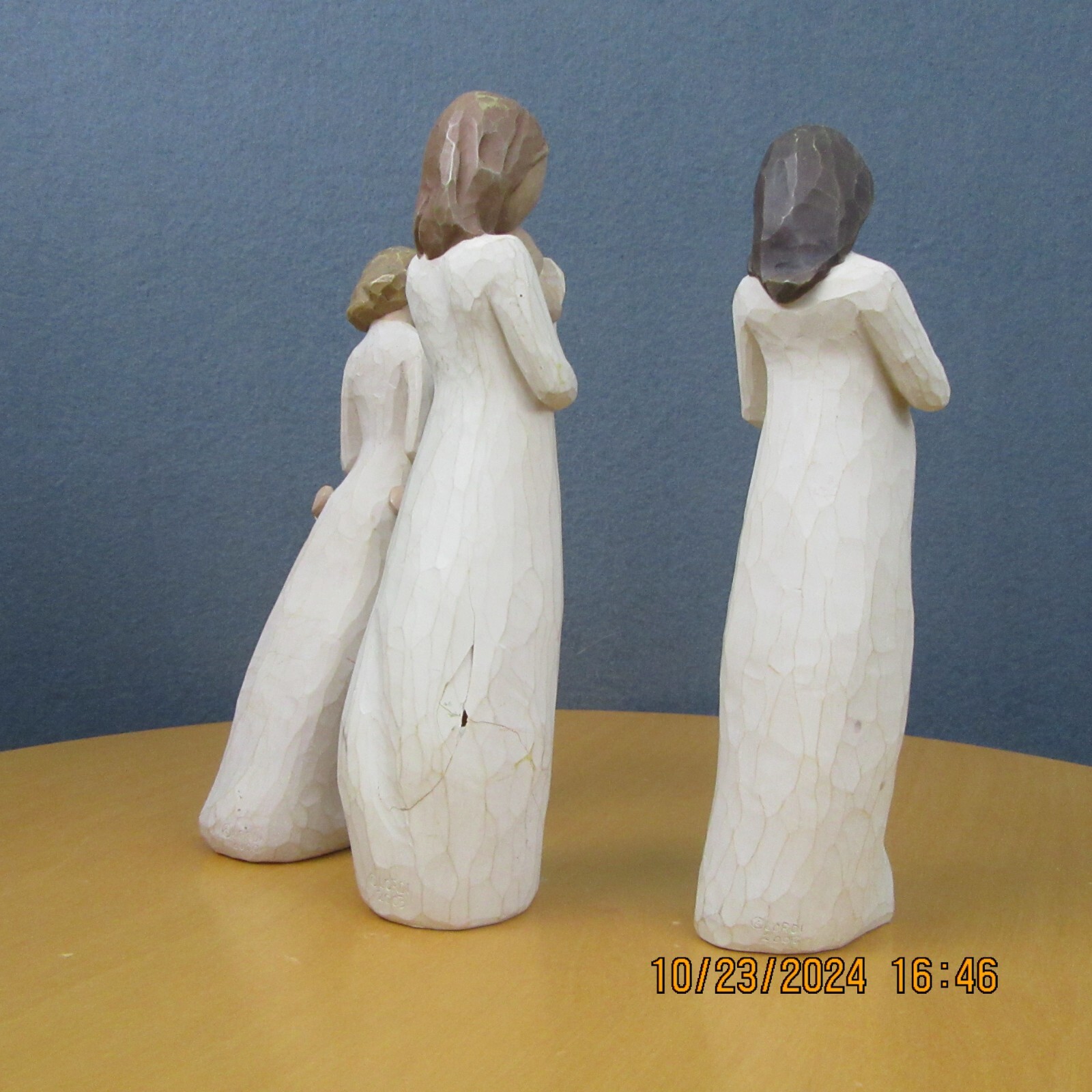 3 Willow Tree Figurines Cherish 2002 Angel of Mine 2003 & Mother & Daughter 2000