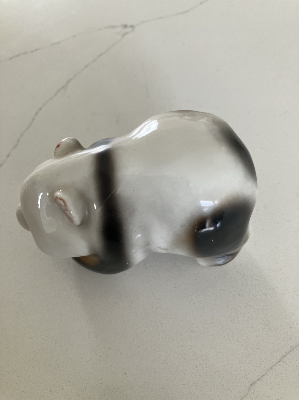 vintage, hand-painted ceramic panda figurine
