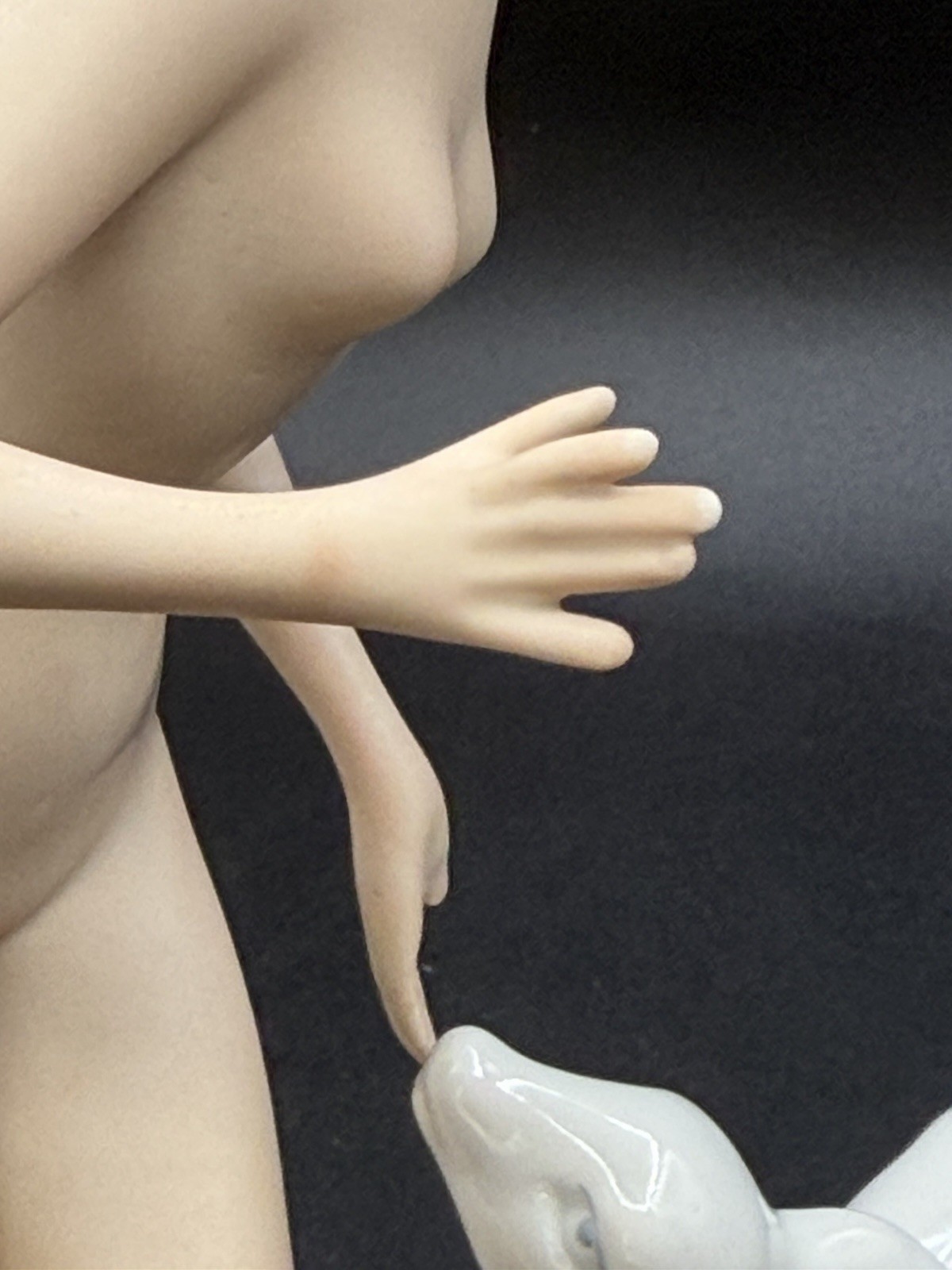Vtg Wallendorf Porcelain Nude Girl Woman Deer Figurine Art Nouveau 1764 1657