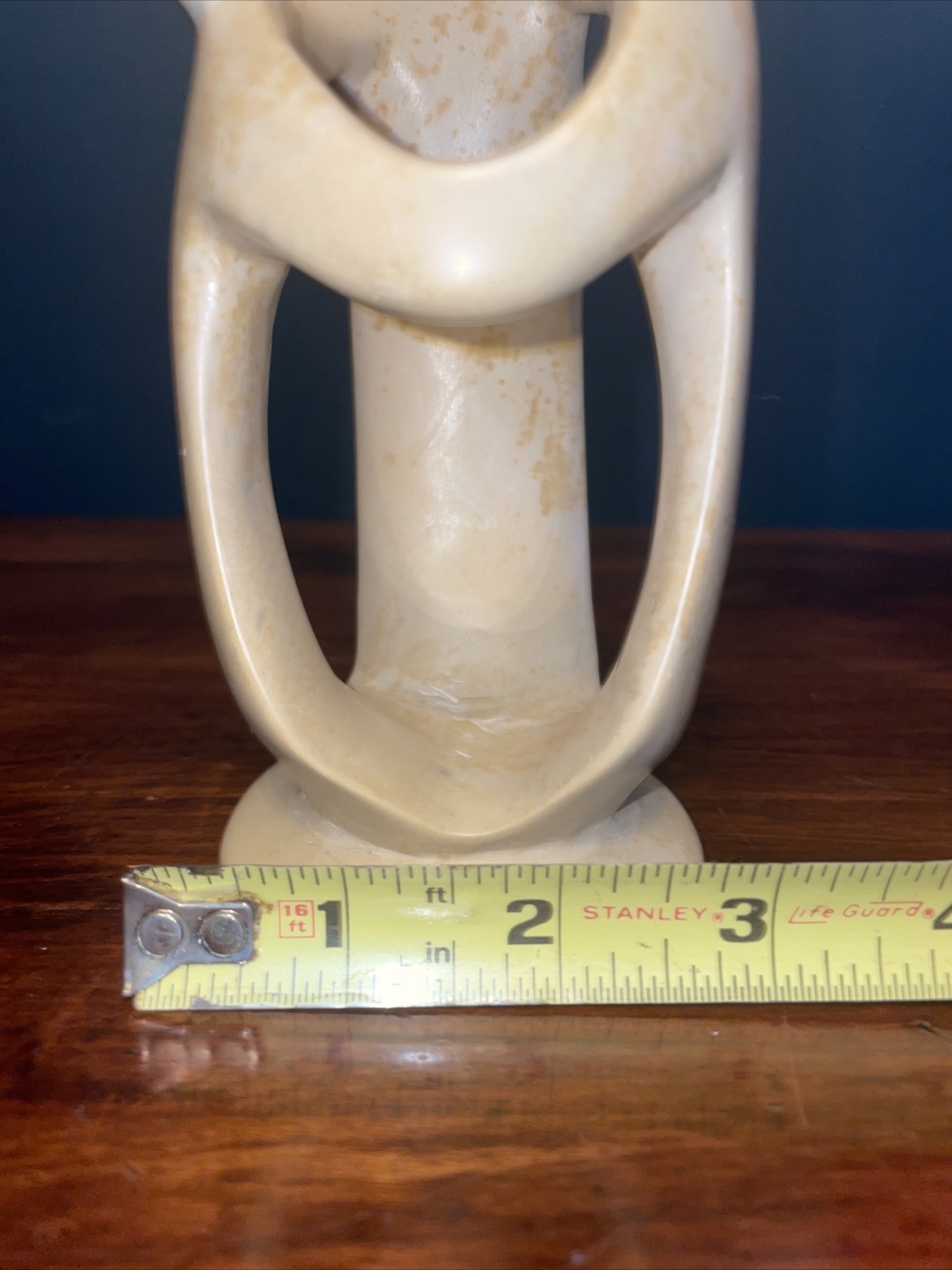 Mother Father Single Parent and Children Hugging Soapstone Marble Sculpture