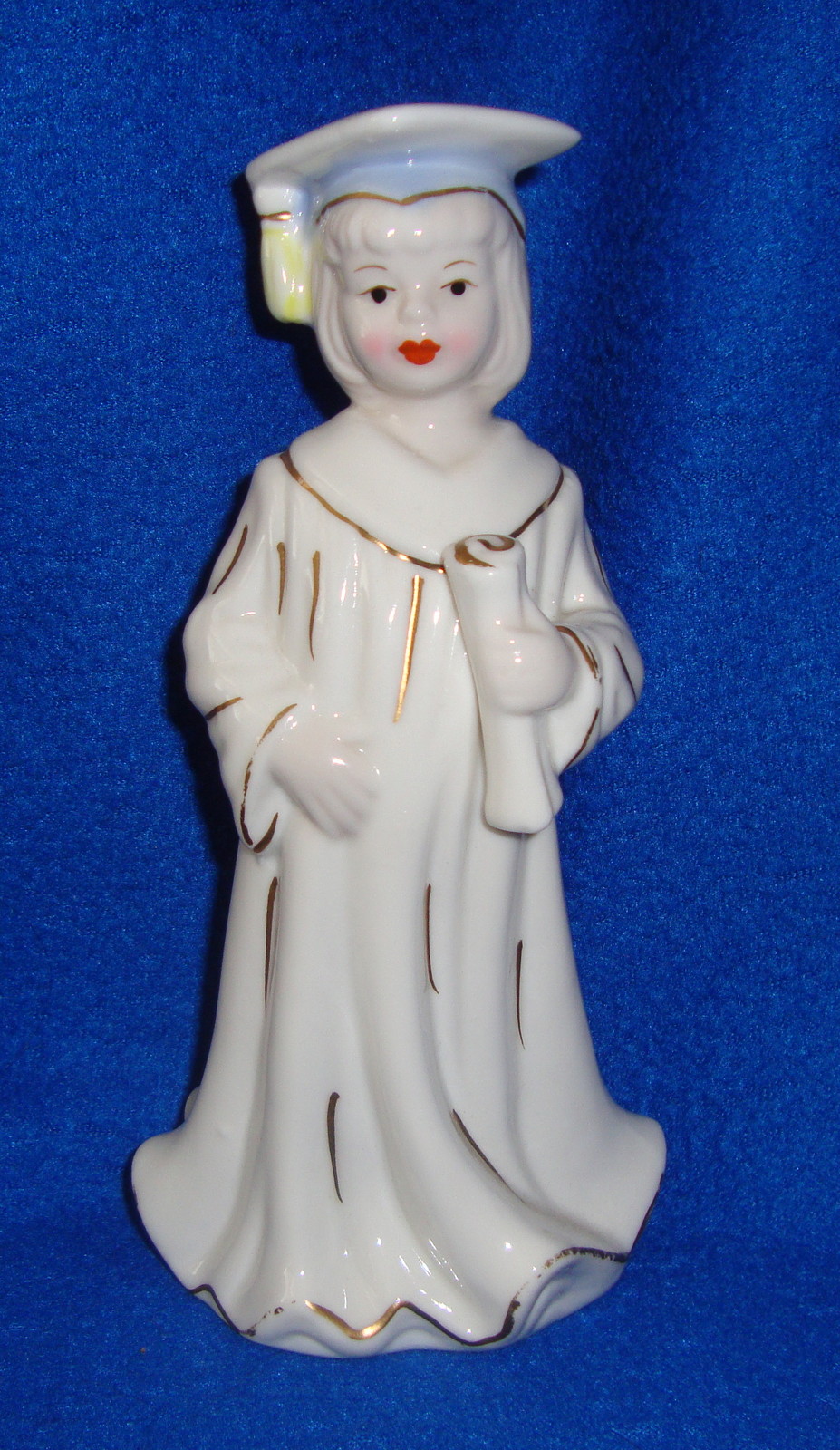 Vintage 1950’s Bisque Figure Graduation Gown with Diploma