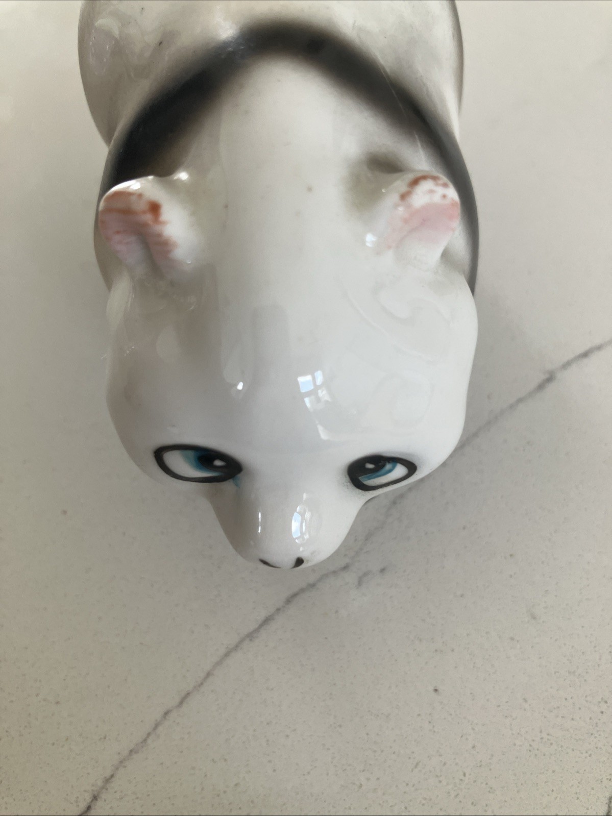 vintage, hand-painted ceramic panda figurine