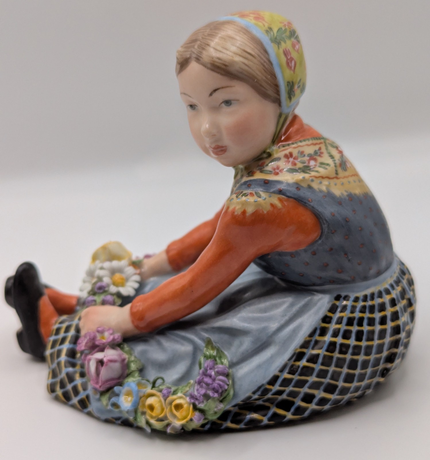 Royal Copenhagen Overglaze Figurine 12421 Girl From Jutland