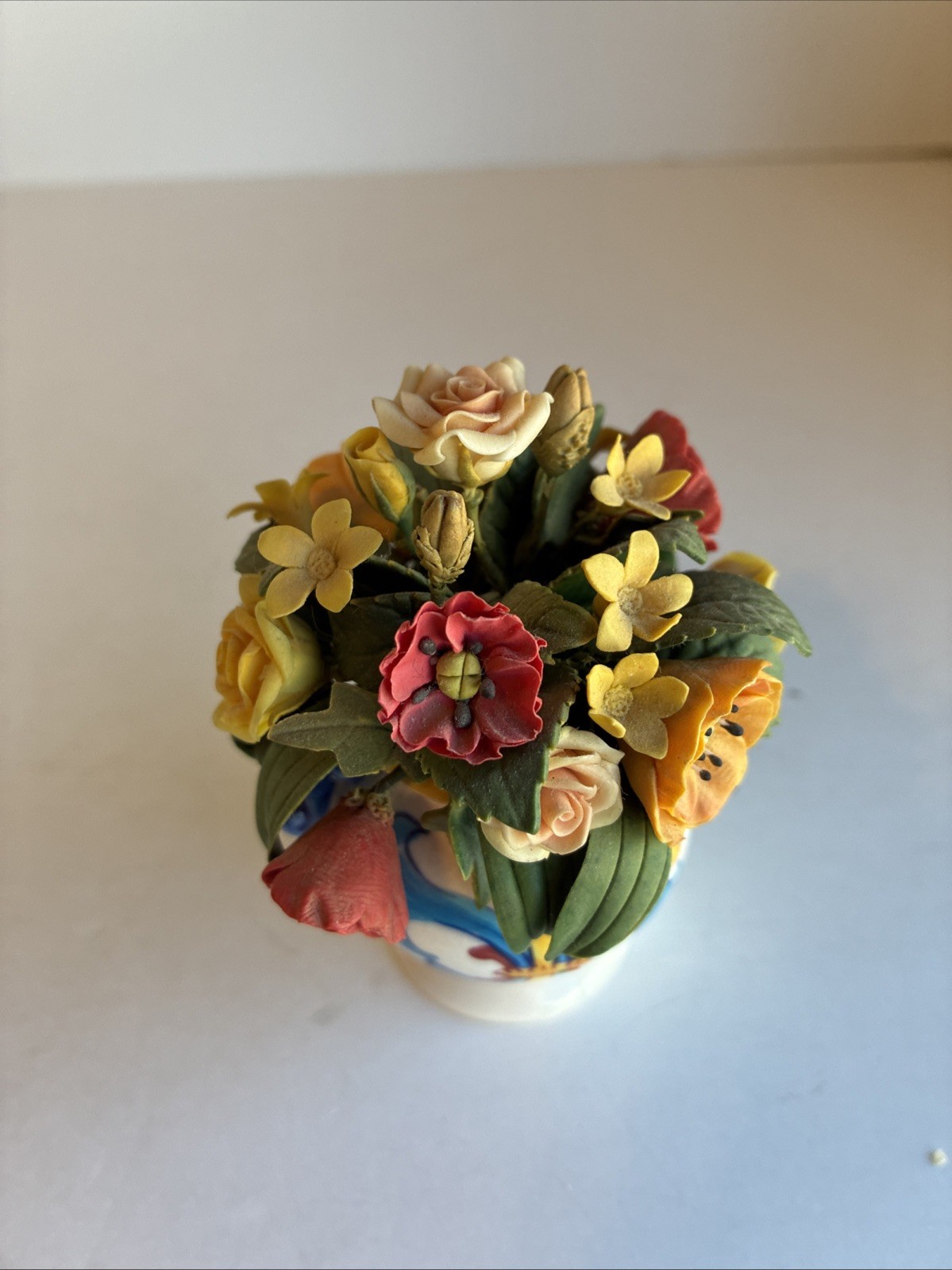 Vintage Willitts Designs Forget Me Nots Miniature Porcelain Flowers Bouquet