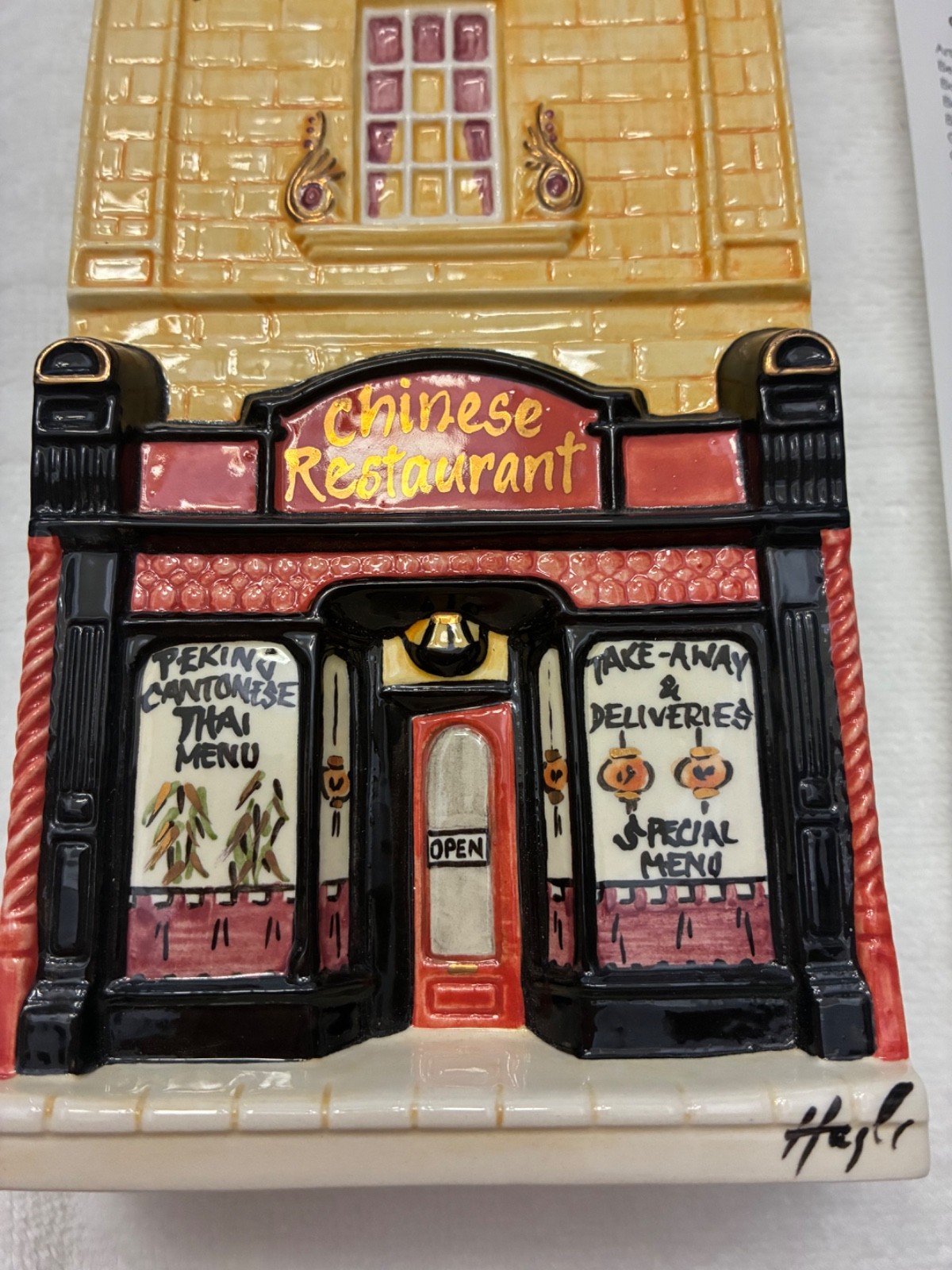 CHINESE RESTAURANT #81/100 Hazle Ceramics Nation Of Shop Keepers England BOX CER