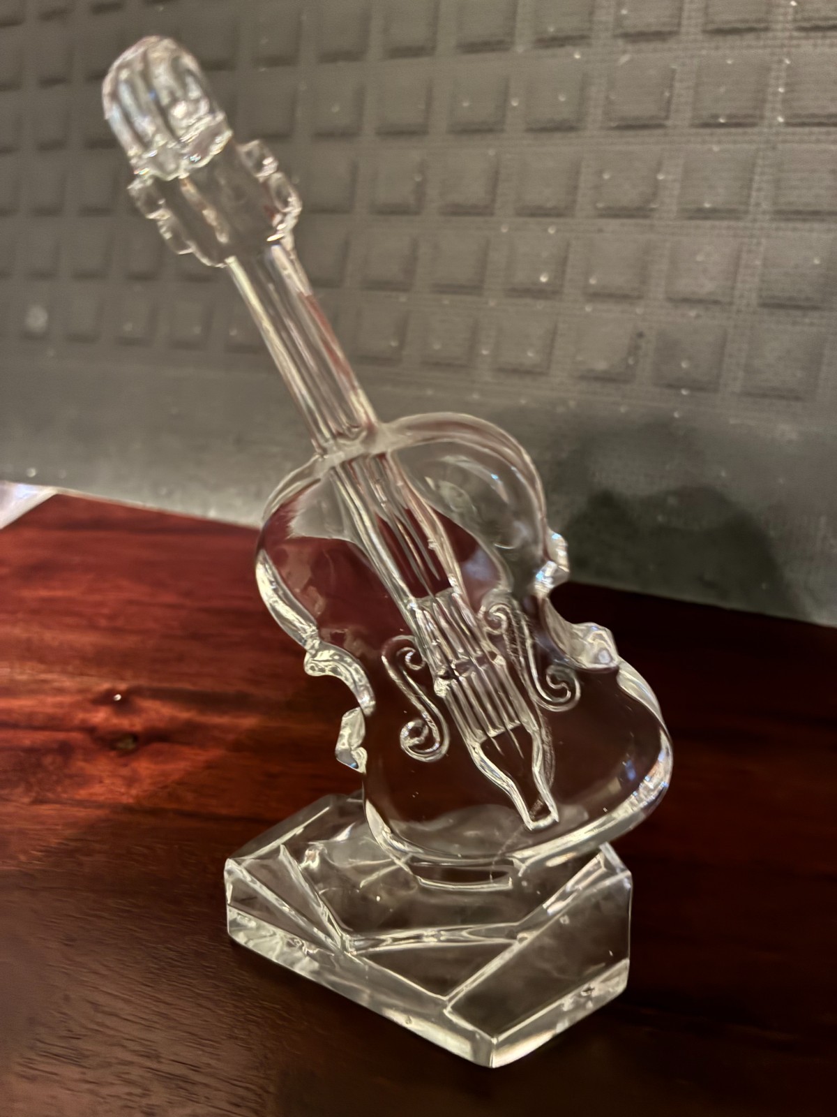 Crystal Violin and Mandolin- Hand Crafted Musical Instrument Figurine