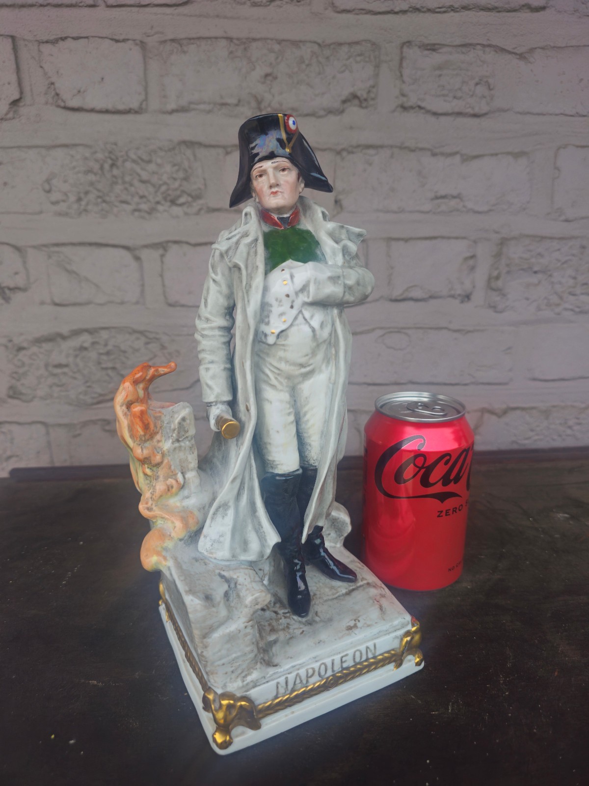 German scheibe alsbach marked porcelain statue napoleon bonaparte